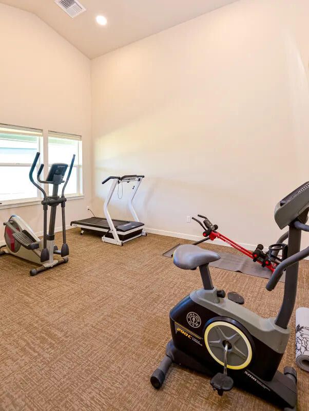  Exercise room in clubhouse. 