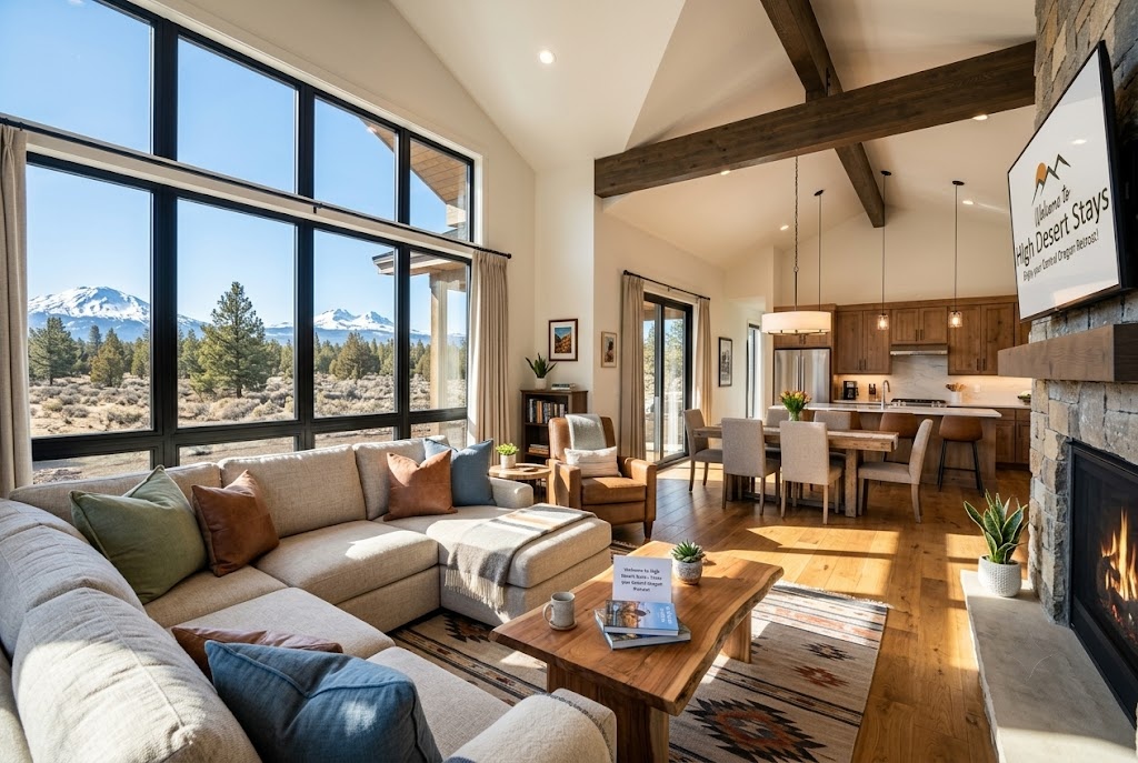 Furnished short term vacation rental interior in Bend Oregon